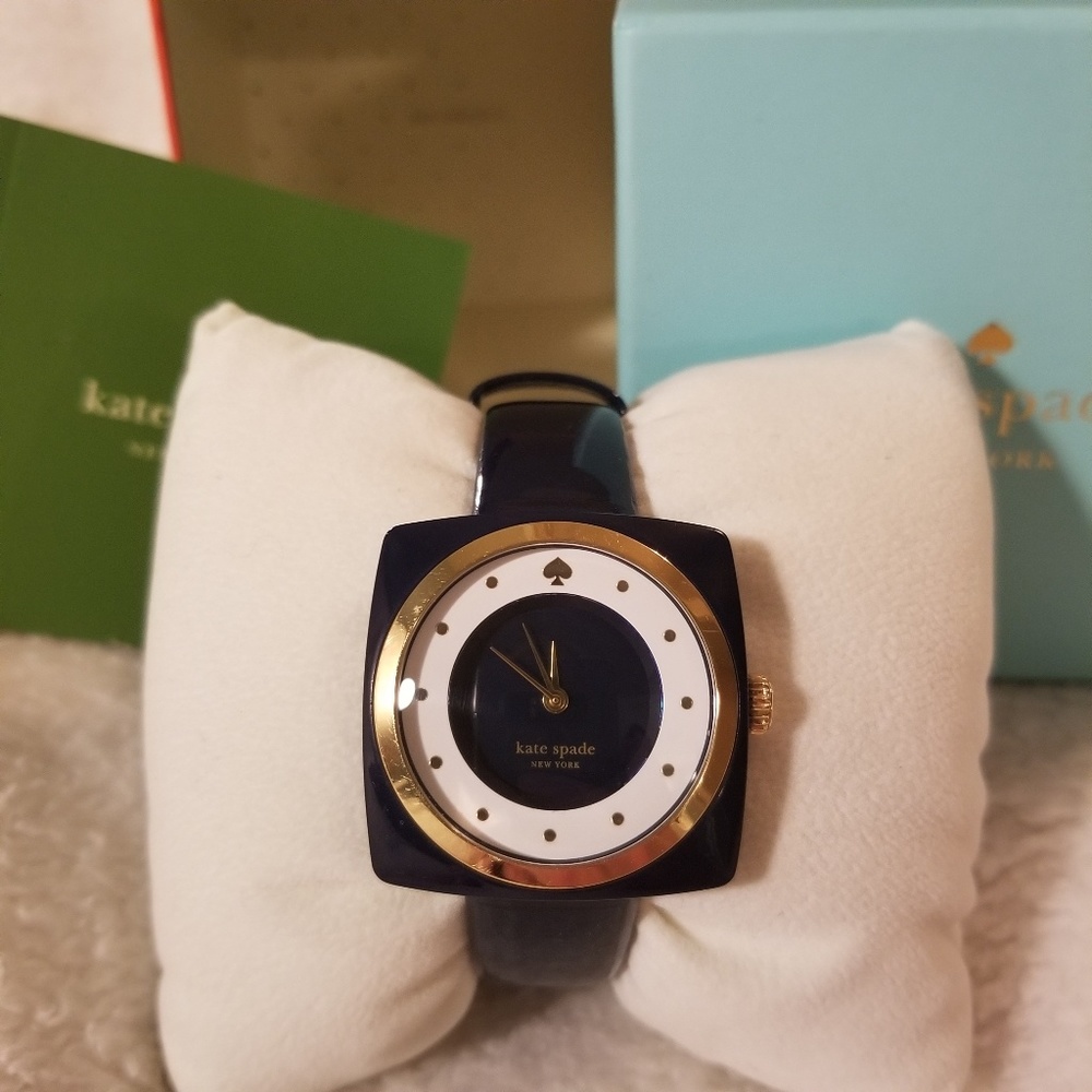 Kate Spade women's navy patent leather watch